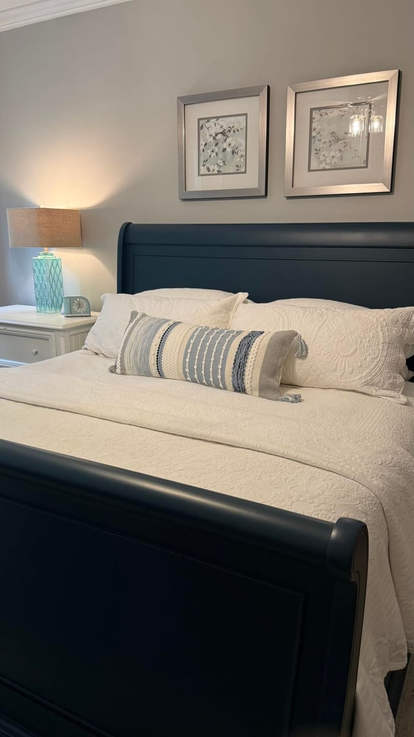 Customer photo review of Signature Handmade Coastal Blue Woven Long Lumbar Pillow Cover 14x36