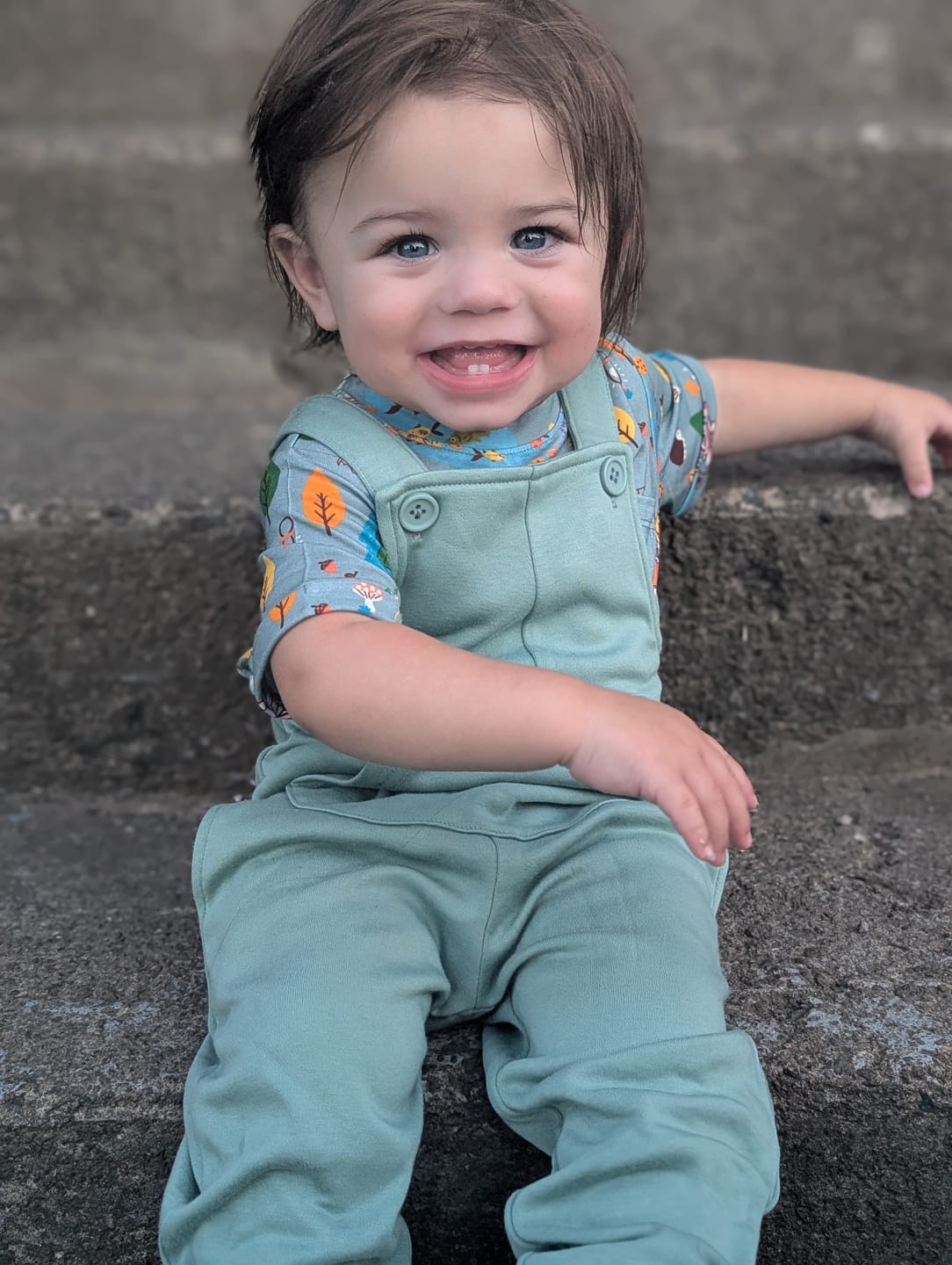 Customer photo review of Stay Sagey Kids Overalls