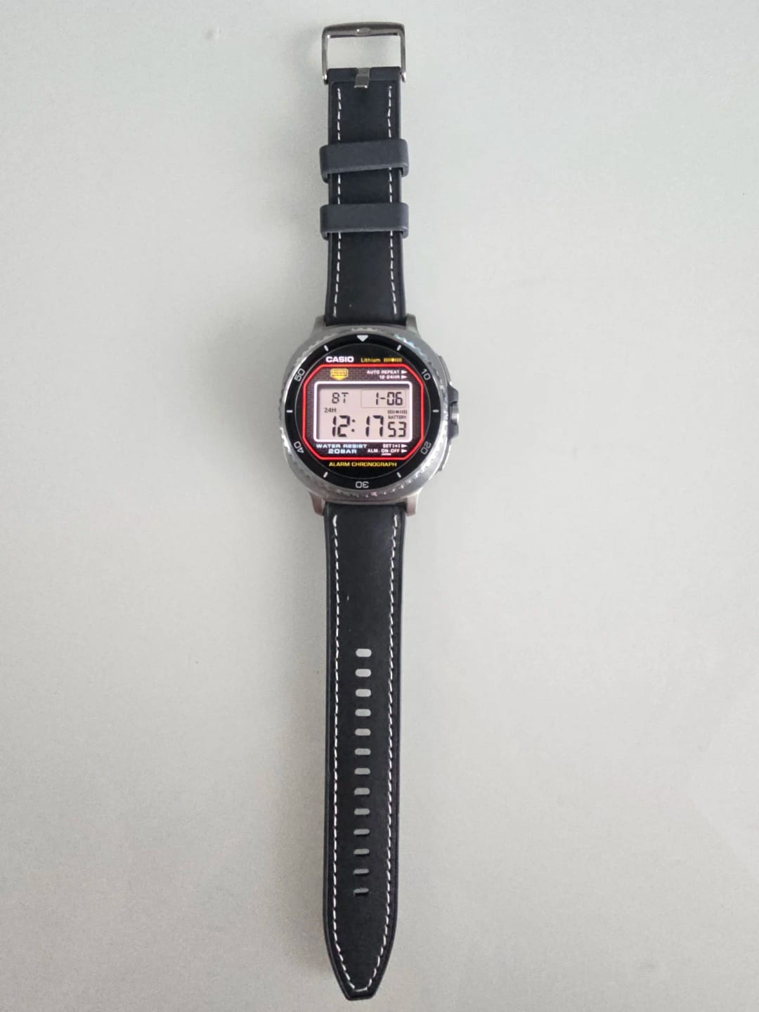 Customer photo review of Samsung Galaxy Silicone Leather Watch Band - 3/4/5/6/7/FE/8/9/Ultra/Ultra2