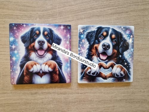 Customer photo review of Keramisch Onderzetter Vierkant 9,4x9,4cm voor sublimatie