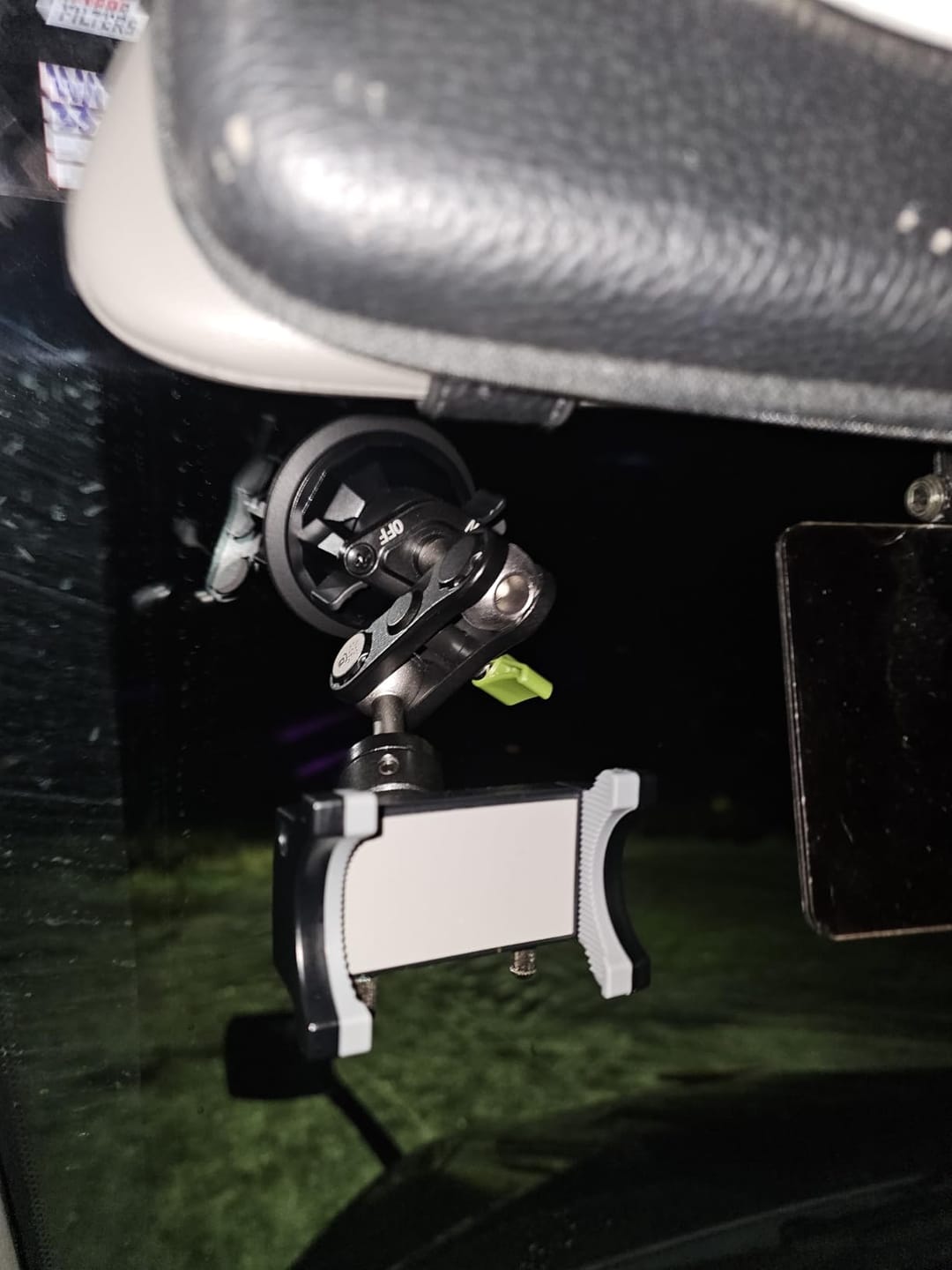 Customer photo review of Super Durable Metal Phone Holder