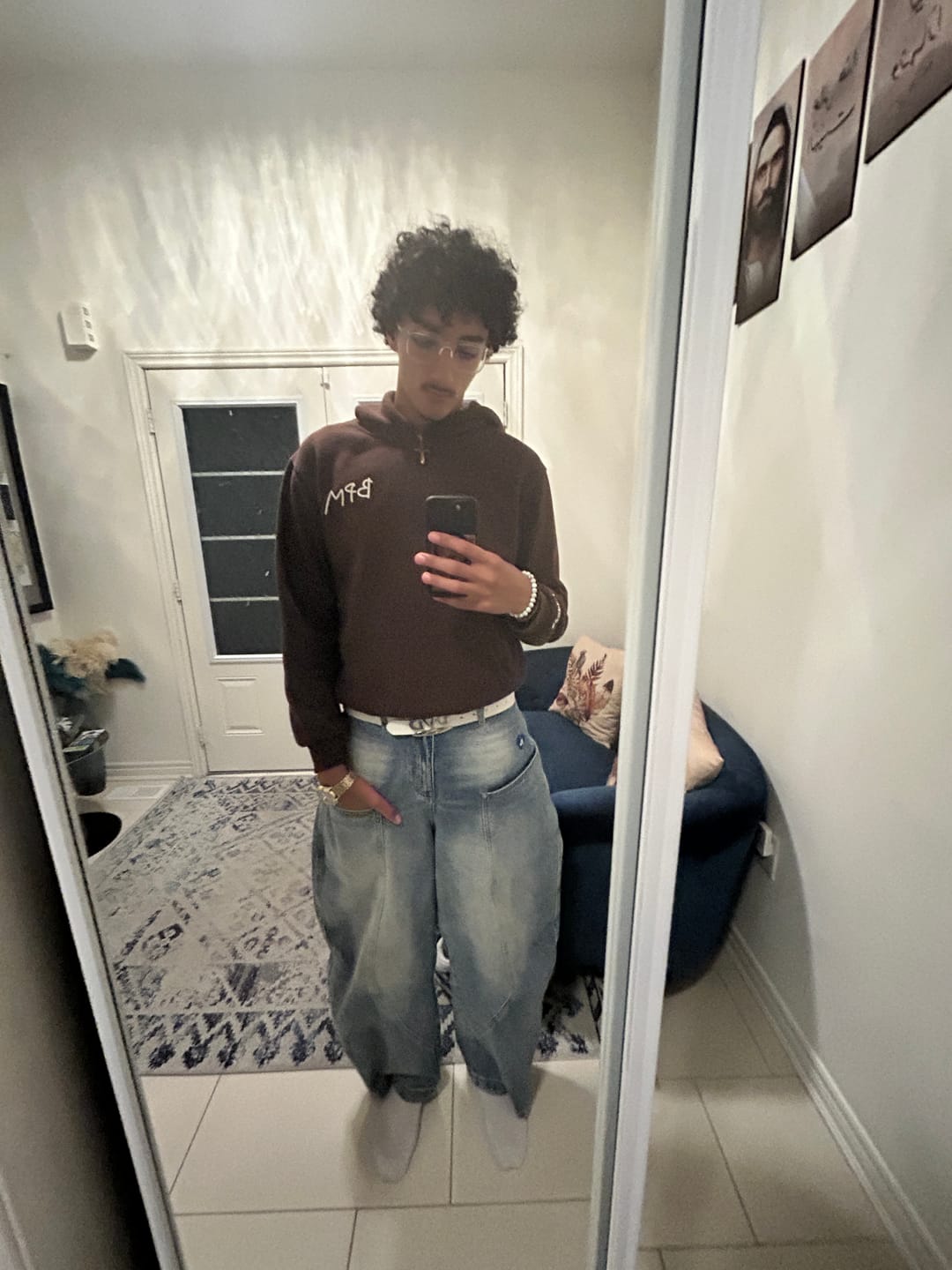 Customer photo review of Aelfric Eden Seam Panel Baggy Barrel Jeans