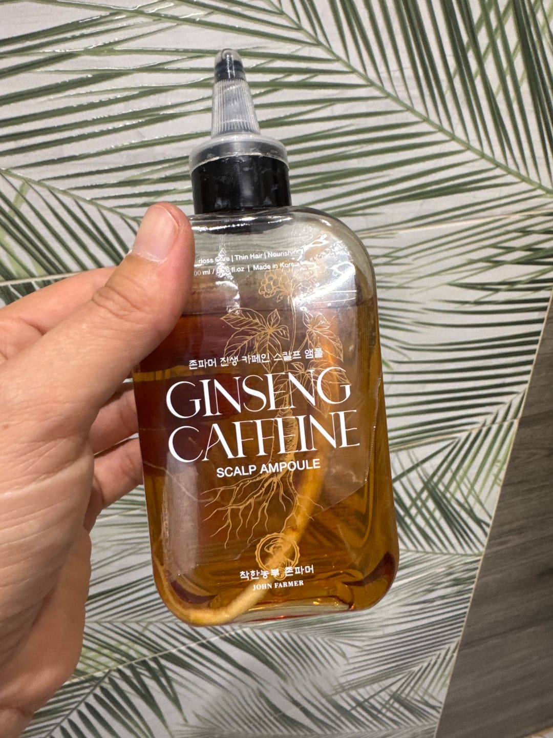 Customer photo review of Ампулен серум с Жен Шен и Кофеин John Farmеr ginseng caffeine scalp ampoule