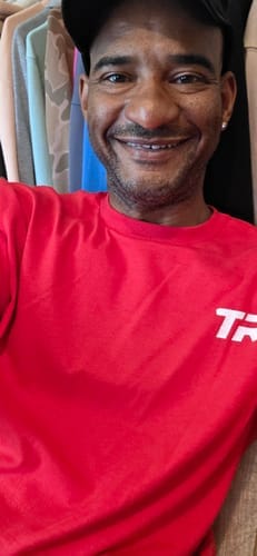 Customer photo review of Faded Initial Long Sleeve Tee
