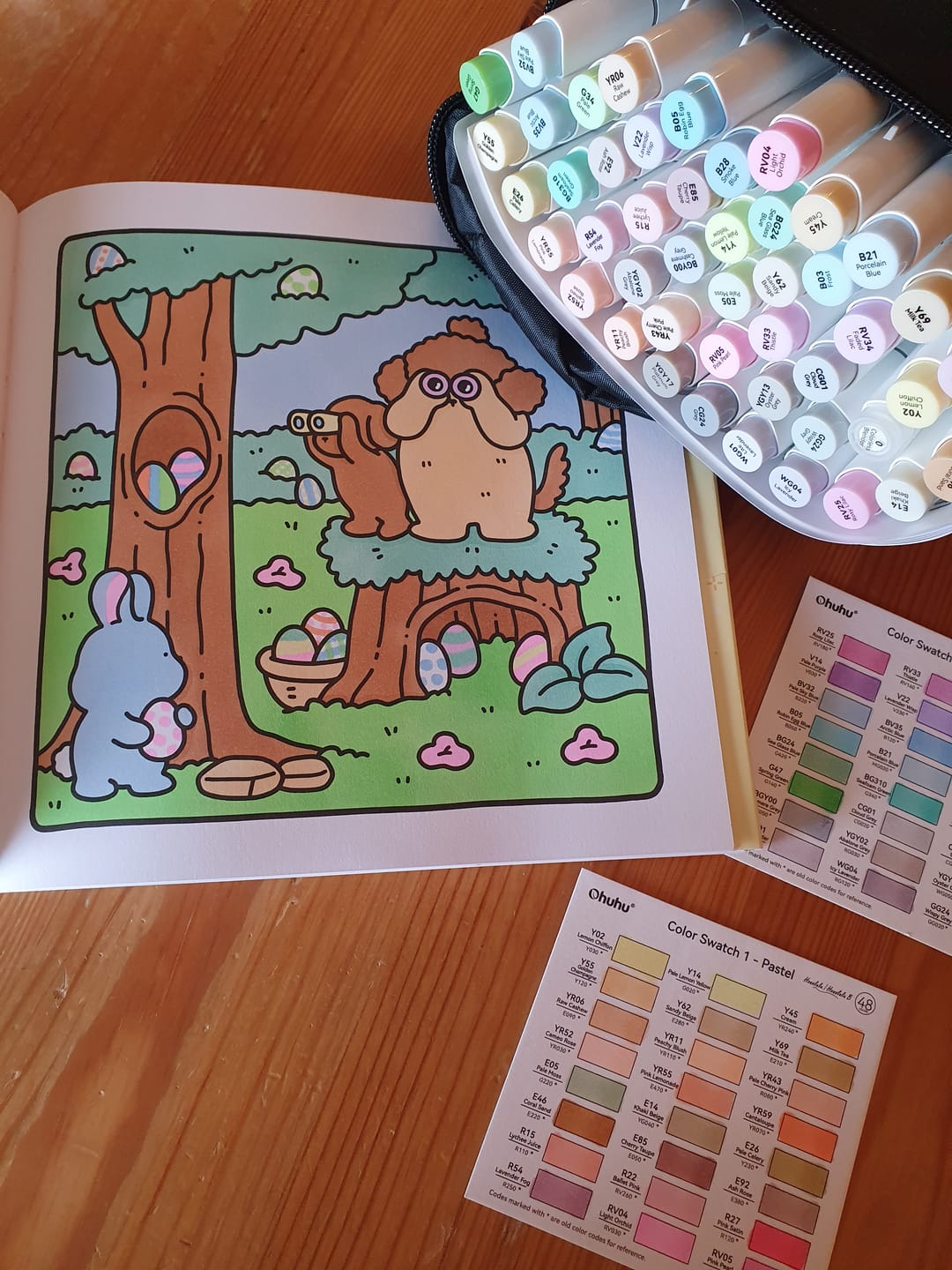 Customer photo review of Ohuhu Honolulu 48 Pastel Colors Dual Tips Alcohol Art Markers-Sweetness (New Color Codes)