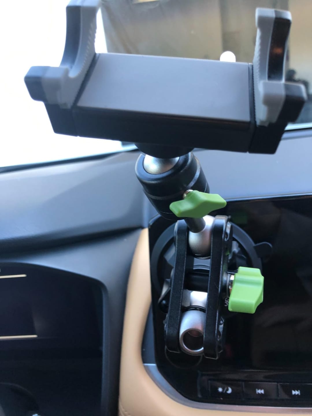 Customer photo review of Super Durable Metal Phone Holder