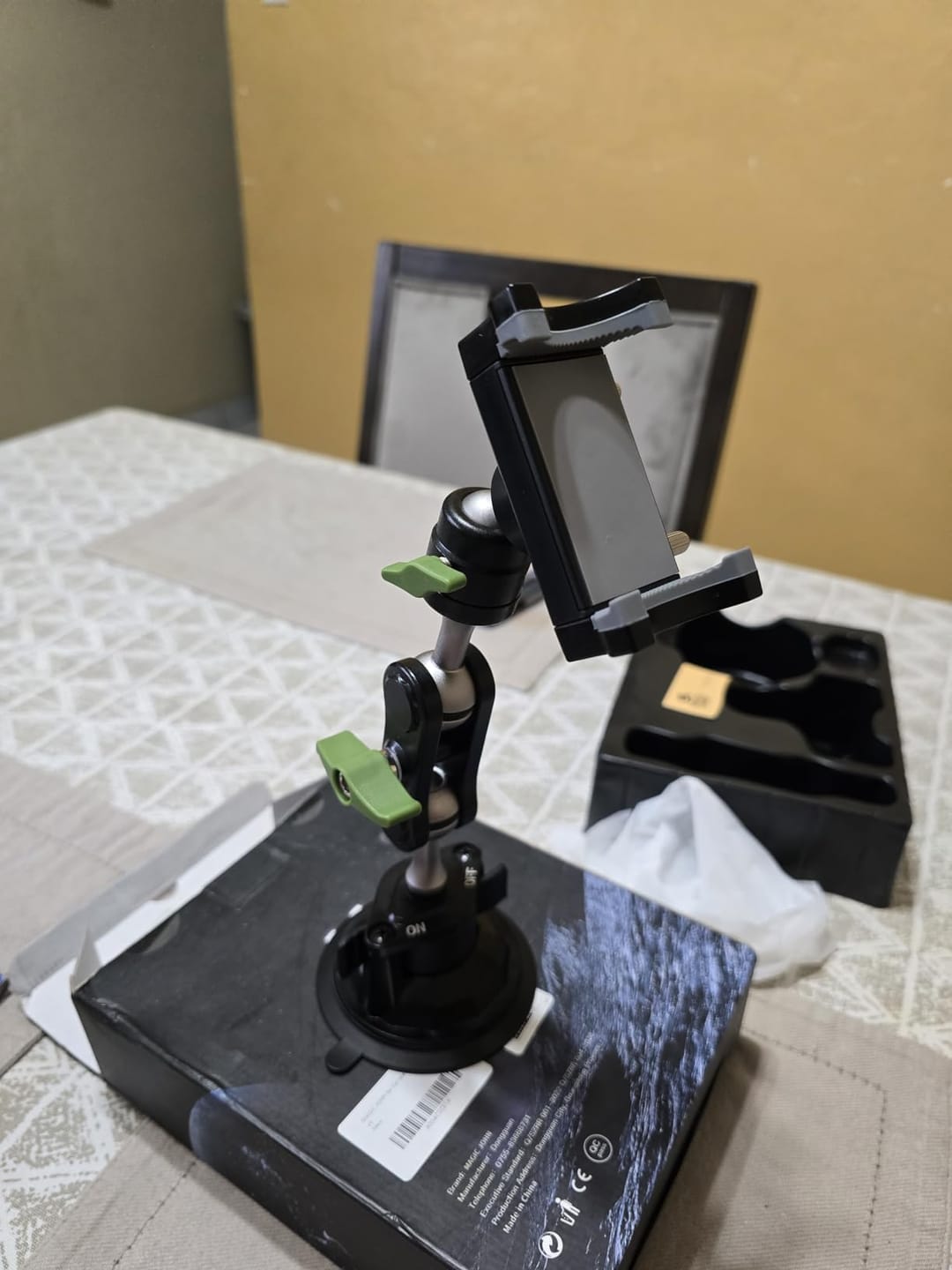 Customer photo review of Super Durable Metal Phone Holder