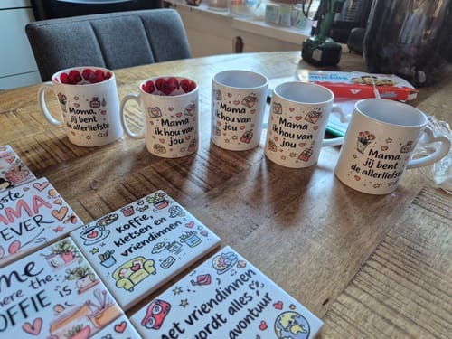 Customer photo review of 330ml (11oz) Mok met hartje oor voor sublimatie