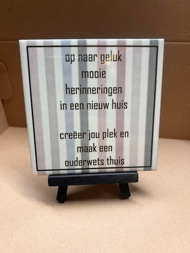 Customer photo review of Sublimatie Keramische Tegel 10.8 x 10.8 cm Wit Glanzend - Keramiek