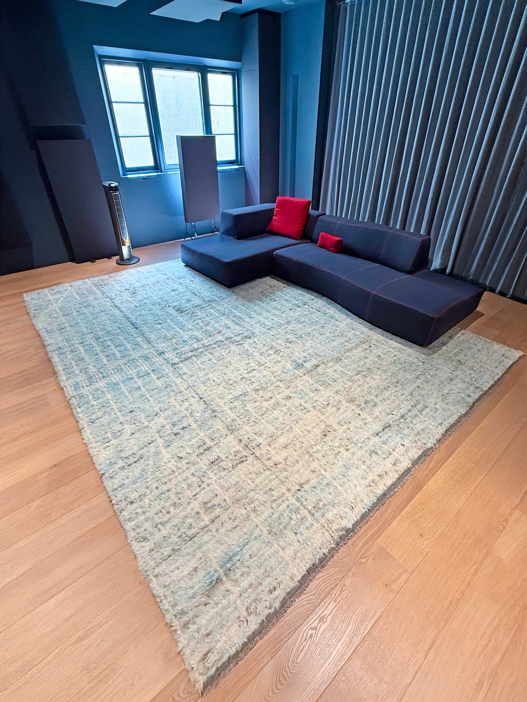 Customer photo review of Turquoise Shag • Minimalistic Handmade Area Rug (10'3"x13'4")