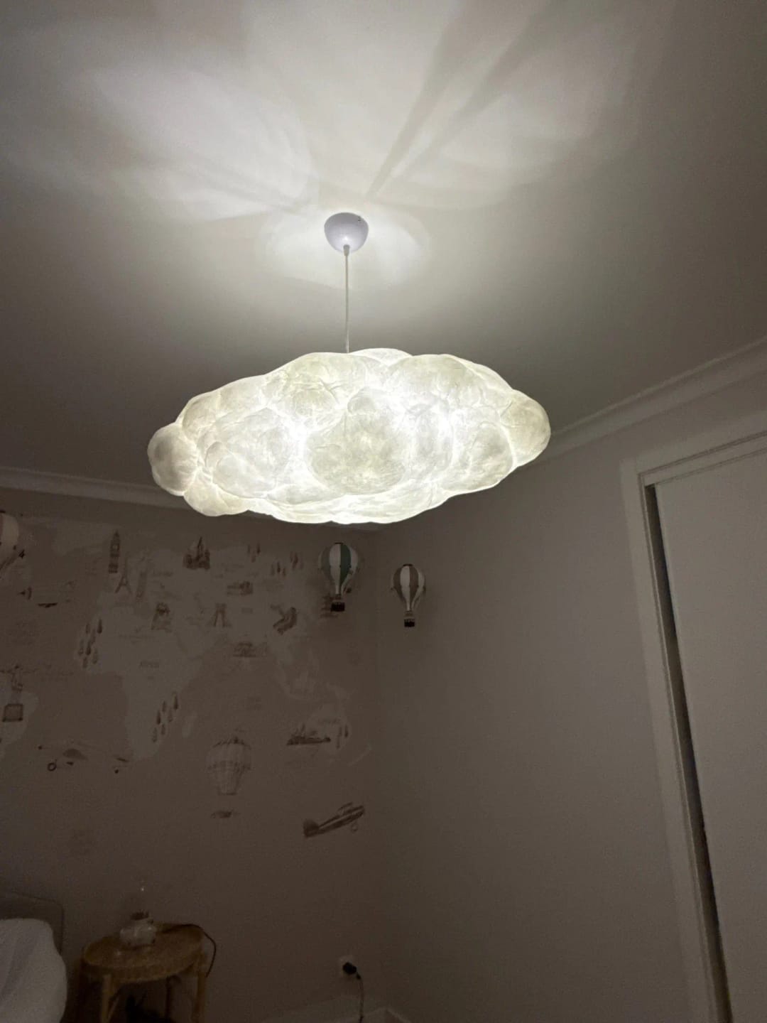 Customer photo review of Cloud Chandelier Restaurant Lamps Modern White Floating Pendant Light Dining Room Hanging Lamp