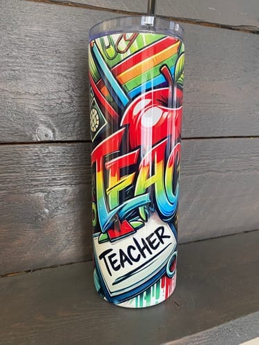 Customer photo review of RVS Tumbler 600ml (20oz) – Witte Sublimatiebeker met Deksel