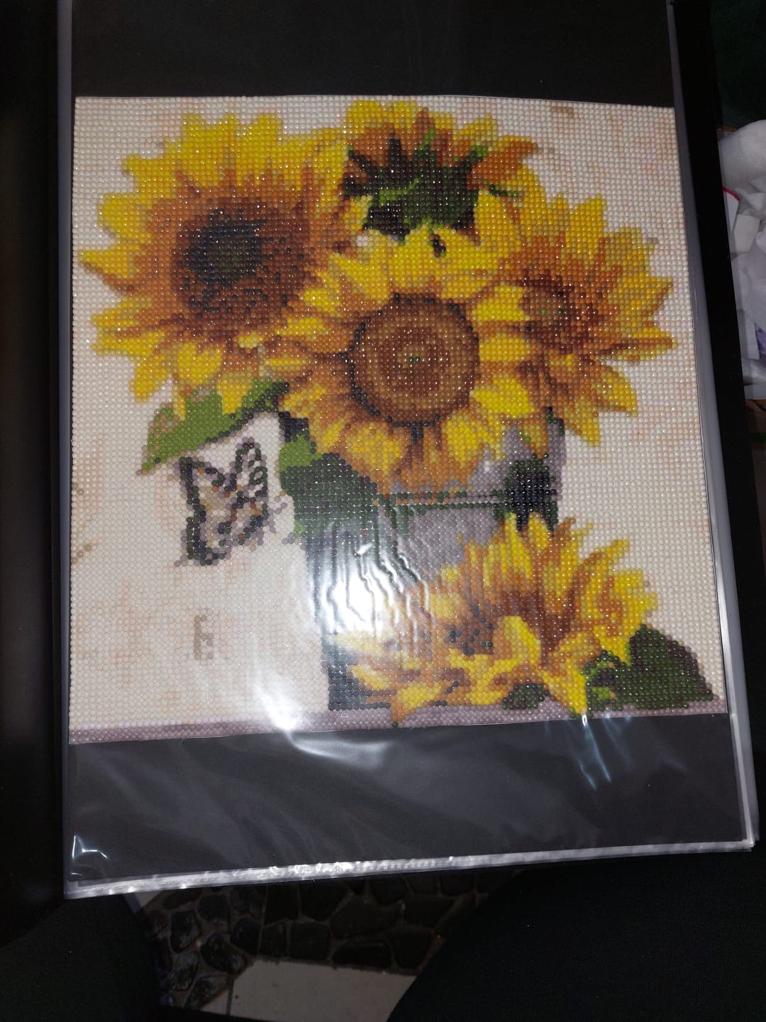 Customer photo review of Full Drill - 5D DIY Diamond Painting Kits Cartoon Yellow Sunflowers