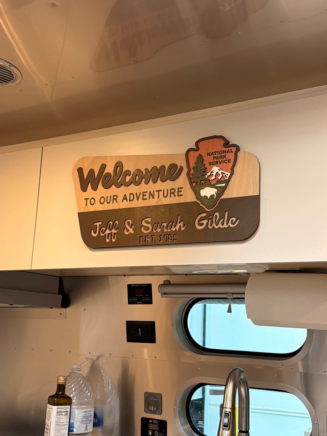Customer photo review of 3D National Park Service Family Name Welcome Sign (Bison Design)
