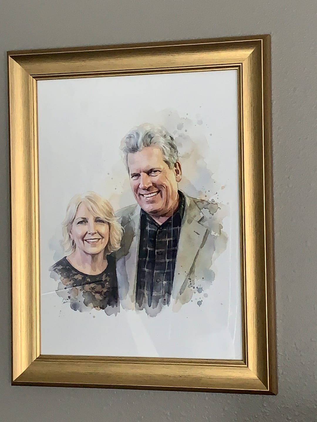 Customer photo review of Custom Watercolor Portrait from Your Photo