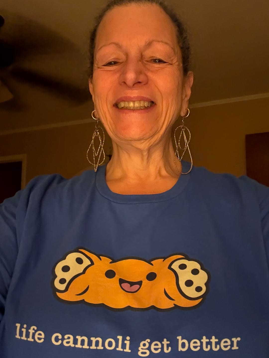 Customer photo review of Life Cannoli Get Better T-Shirt