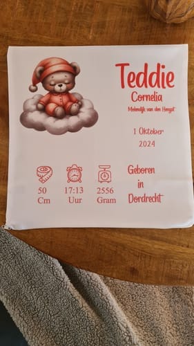 Customer photo review of Kussenhoes 39×39 cm – Wit – Voor Sublimatie