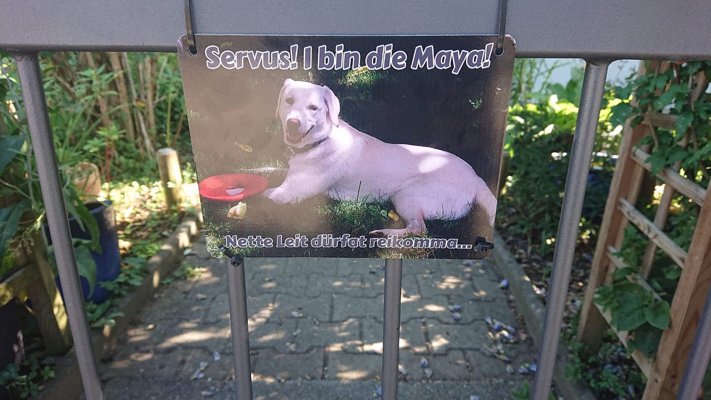 Customer photo review of Hunde-Türschild personalisiert mit Foto & Text (UV- und wetterfest)