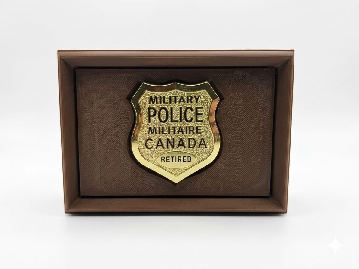 Customer photo review of MILITARY POLICE MILITAIRE CANADA Customizable Number Badge Movie Props