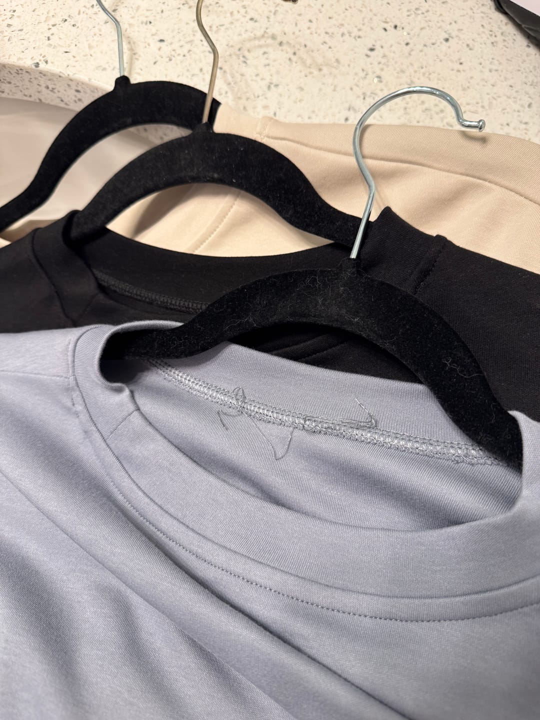 Customer photo review of Mock Neck T-Shirt