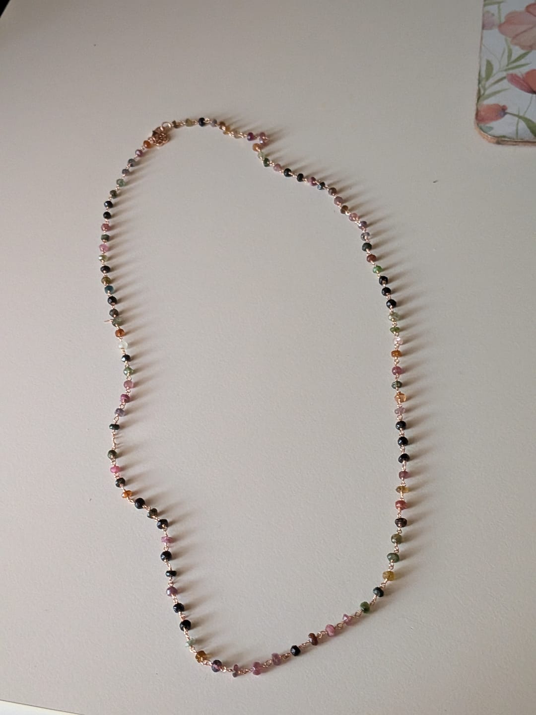 Customer photo review of Collana Rosario con Tormalina Multicolore