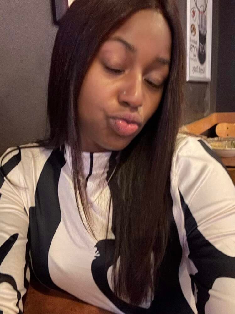 Customer photo review of Ninonine "Sloane" | Abstract Geometric Mock Neck Top