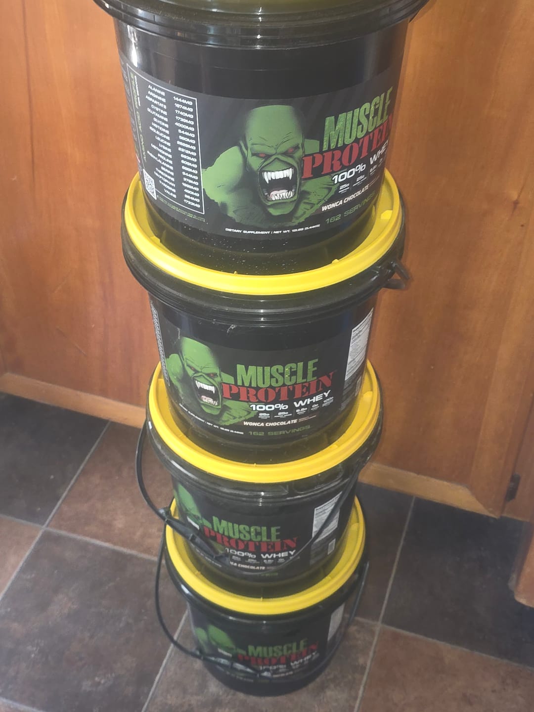 Customer photo review of Whey Protein Powder Bucket