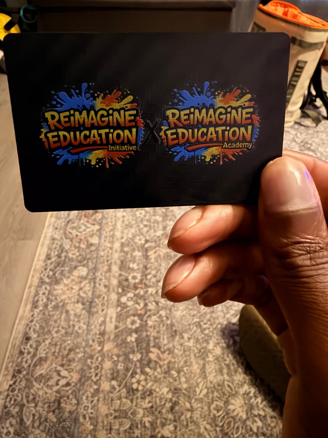 Customer photo review of Metal Smart Business Card
