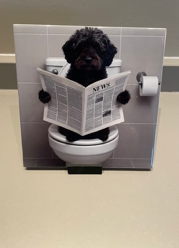 Customer photo review of Zwarte Tegelhouder Display voor grote Sublimatie Tegels 15 x 15 cm