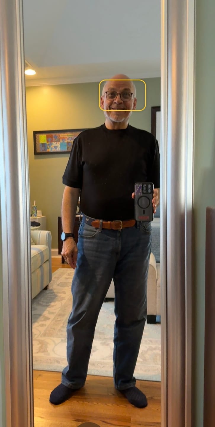 Customer photo review of Mock Neck T-Shirt