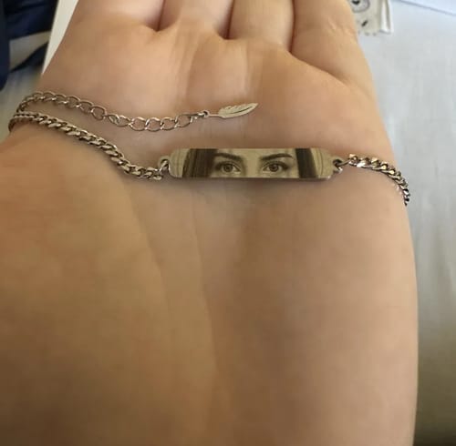 Customer photo review of Custom Eyes Bracelet