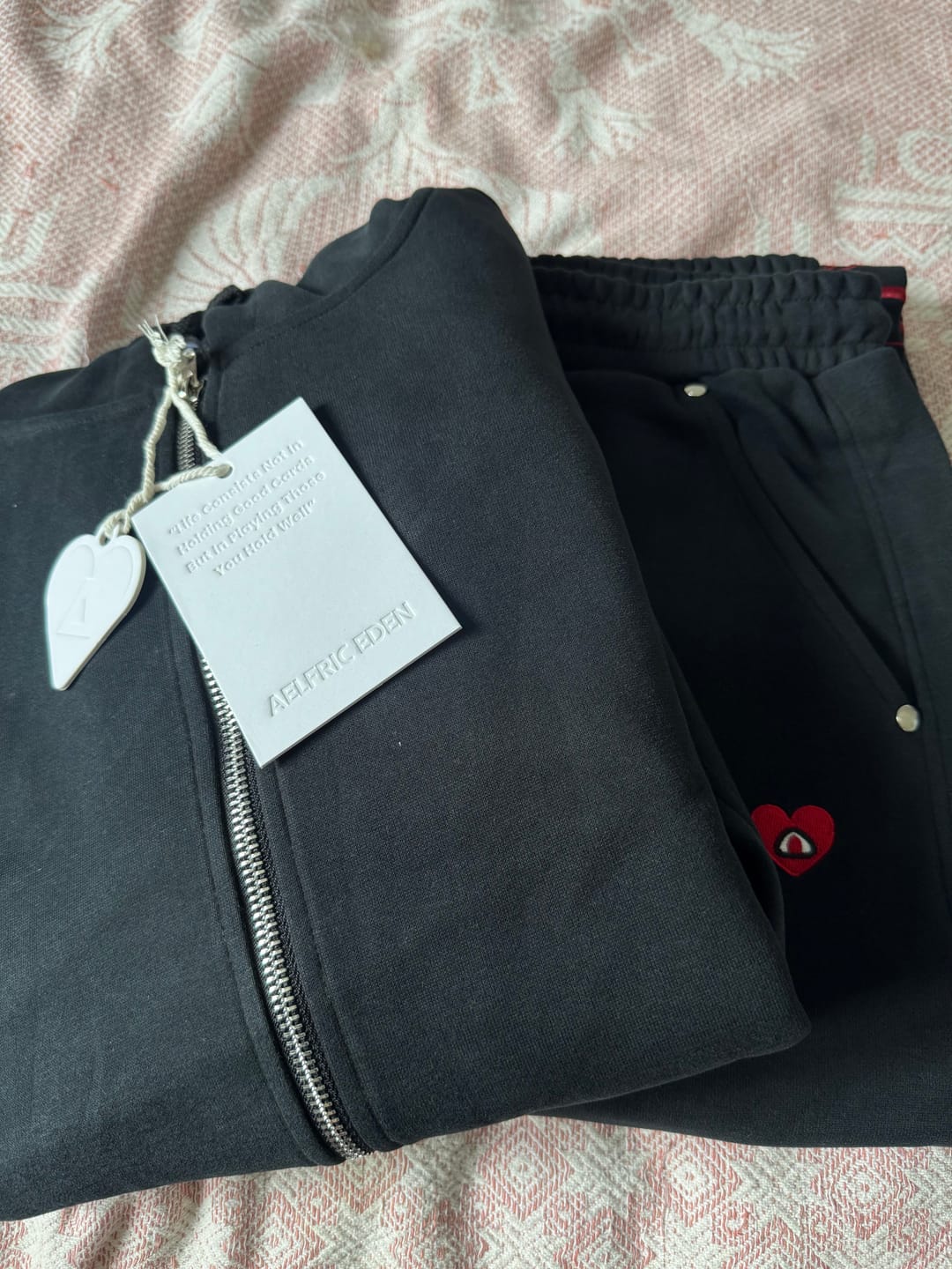 Customer photo review of Aelfric Eden Boxy Script Embroidery Hoodie Sets