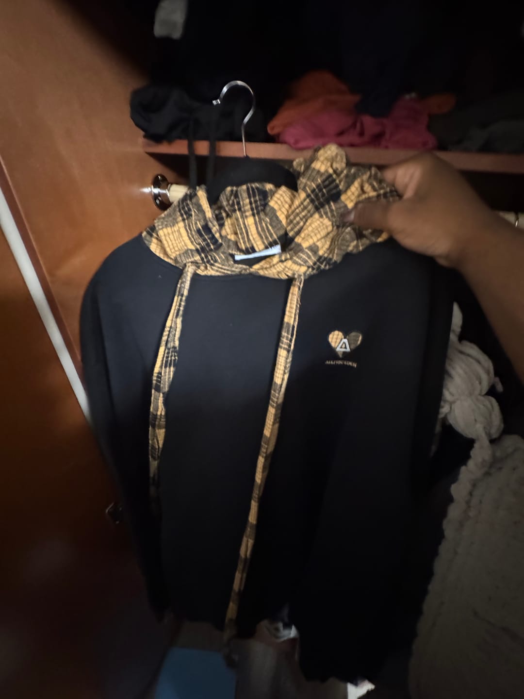 Customer photo review of Aelfric Eden Plaid Bow Pullover Hoodie