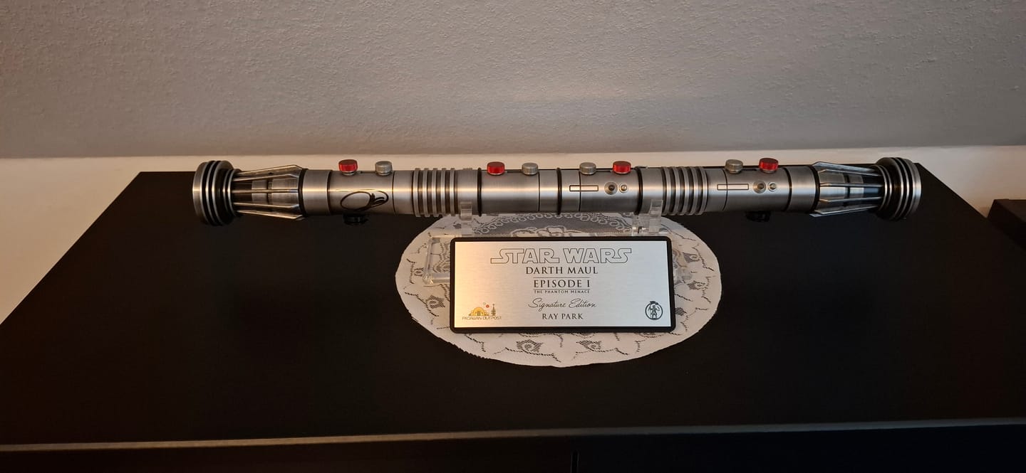 Customer photo review of Signature Edition: Darth Maul Signed Saber by Ray Park | Limited Pre-Order