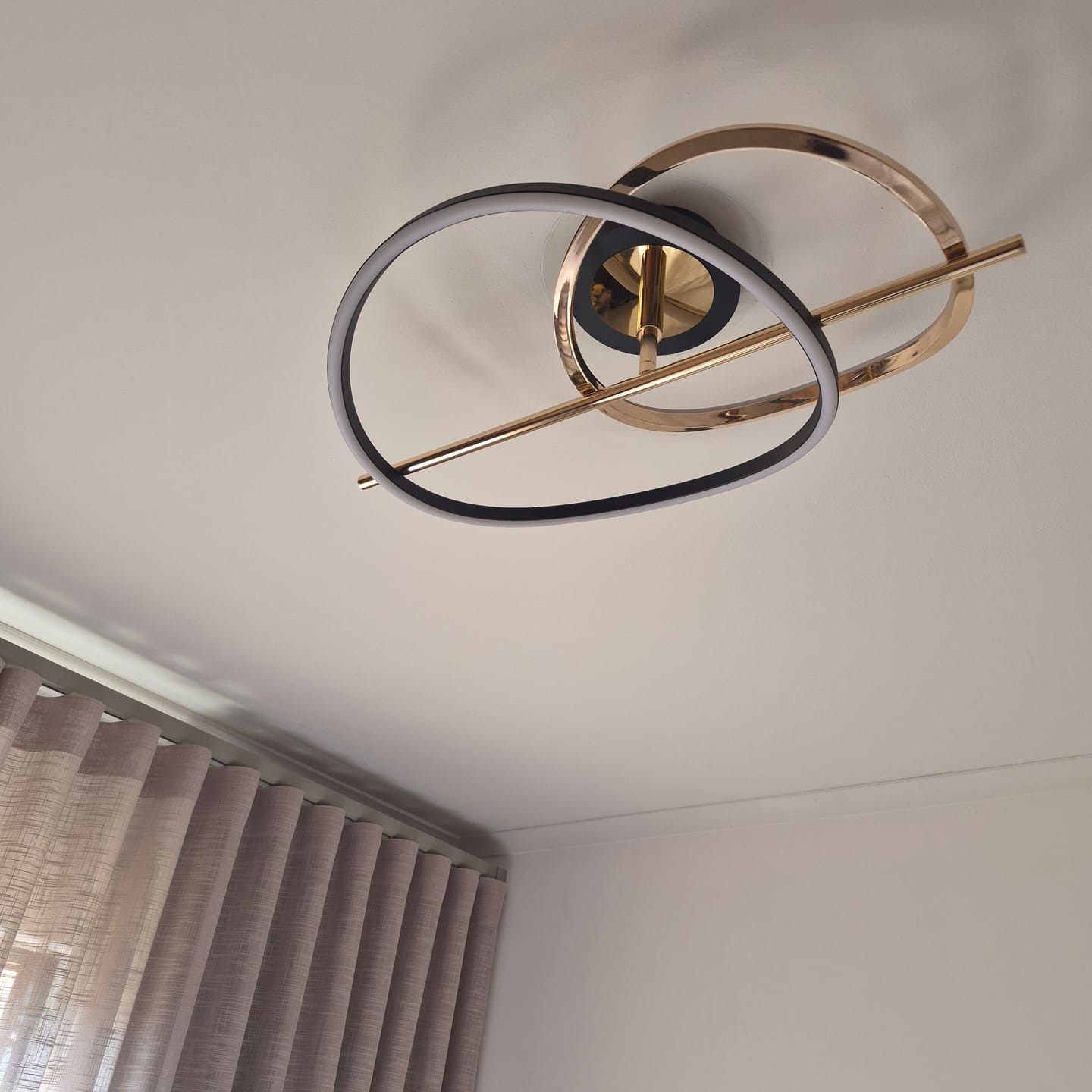 Customer photo review of Lupin Metal LED Ceiling Light Black and Gold