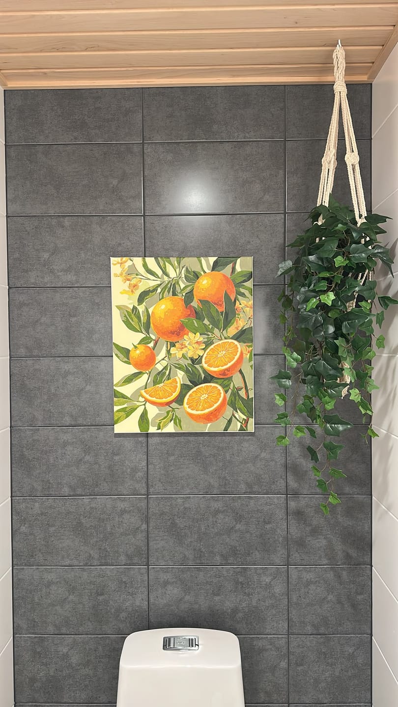 Customer photo review of Blooming Oranges | Paint by Number