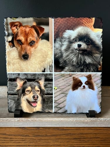 Customer photo review of Leisteen Vierkant 19,5x19,5cm voor sublimatie