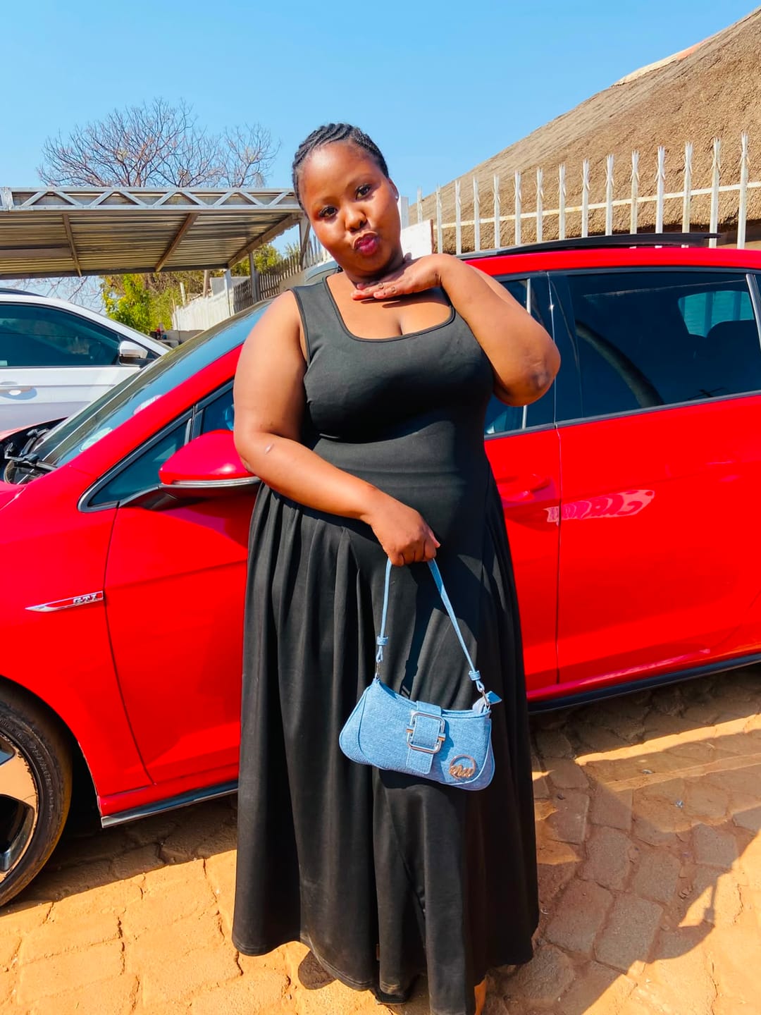 Customer photo review of Denim Lily Shoulder Bag
