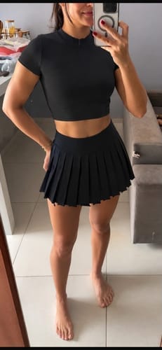 Customer photo review of Women’s Pleated Skirt Set – Court Polo