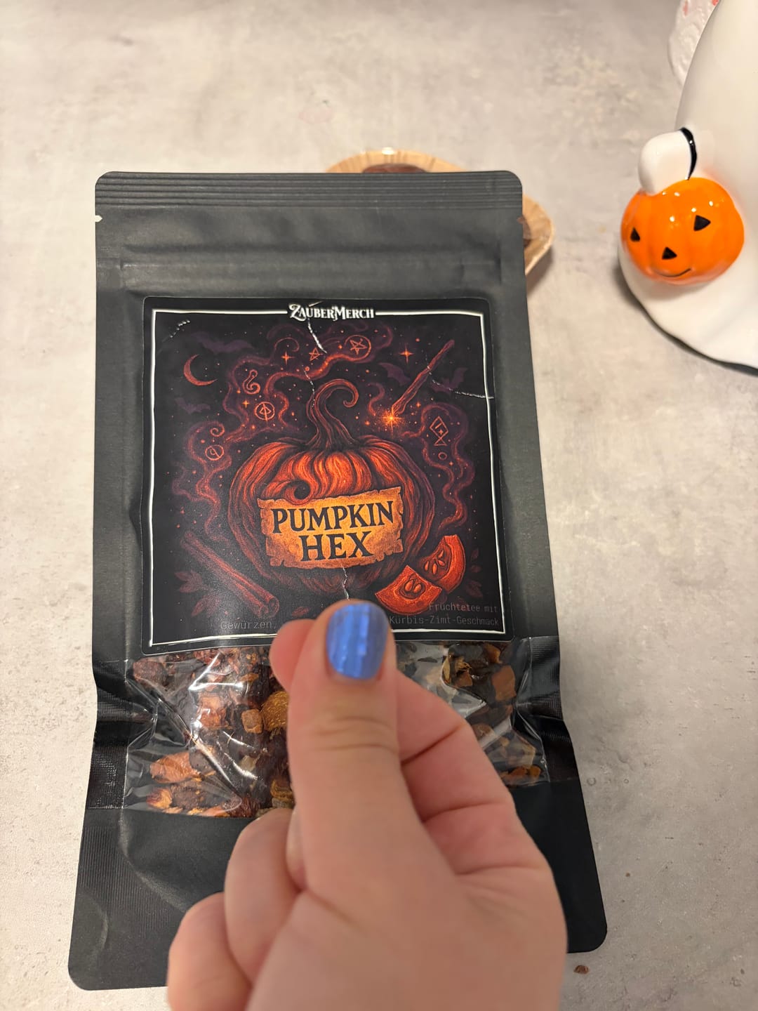 Customer photo review of Pumpkin Hex – Früchtetee mit Kürbis-Zimt-Geschmack | Halloween Tee