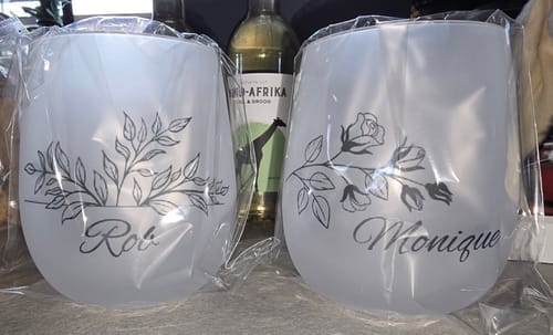 Customer photo review of Wijnglas 300 ml Frosted voor sublimatie