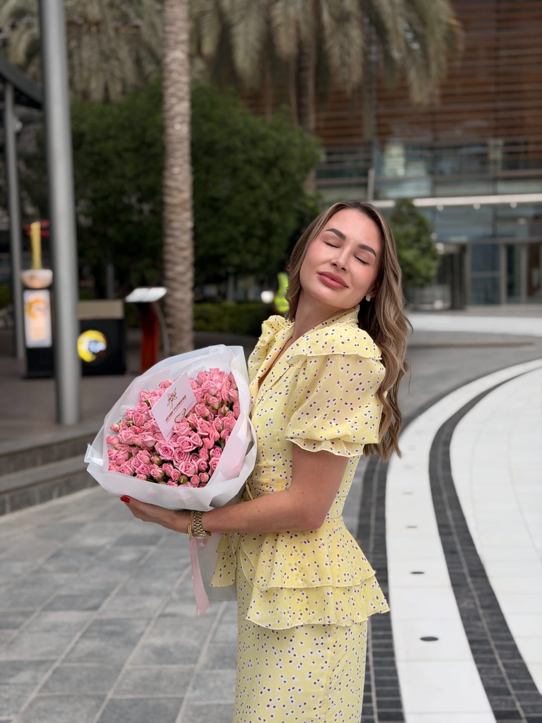 Customer photo review of Amélie Midi Dress - Yellow