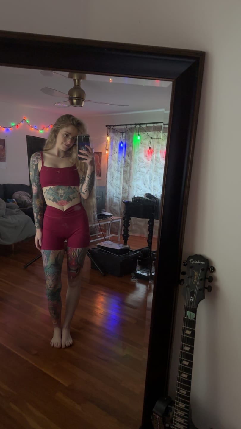 Customer photo review of The Micro Short Scarlet
