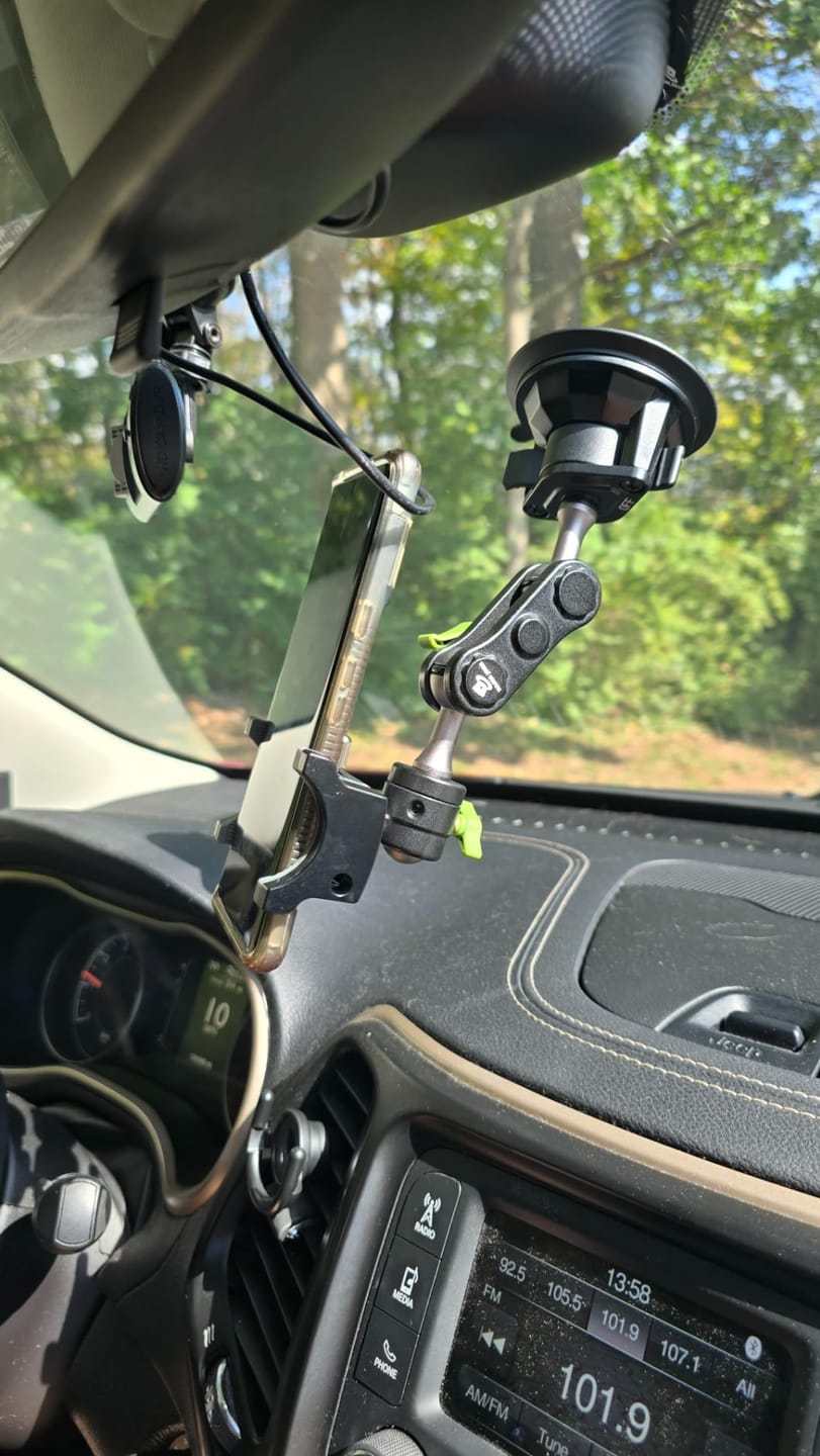 Customer photo review of Super Durable Metal Phone Holder
