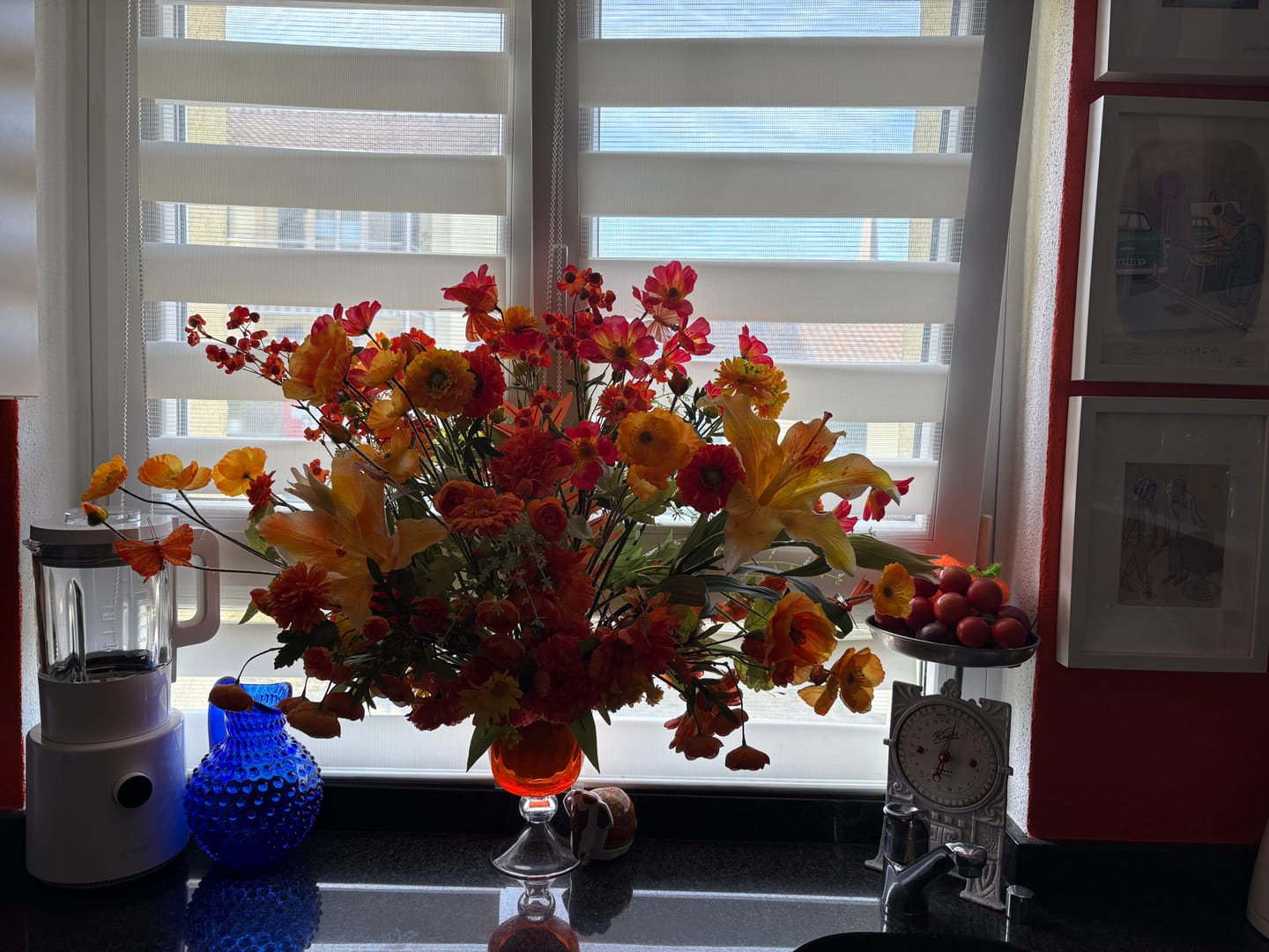 Customer photo review of Electric Blue Hobnail Jug