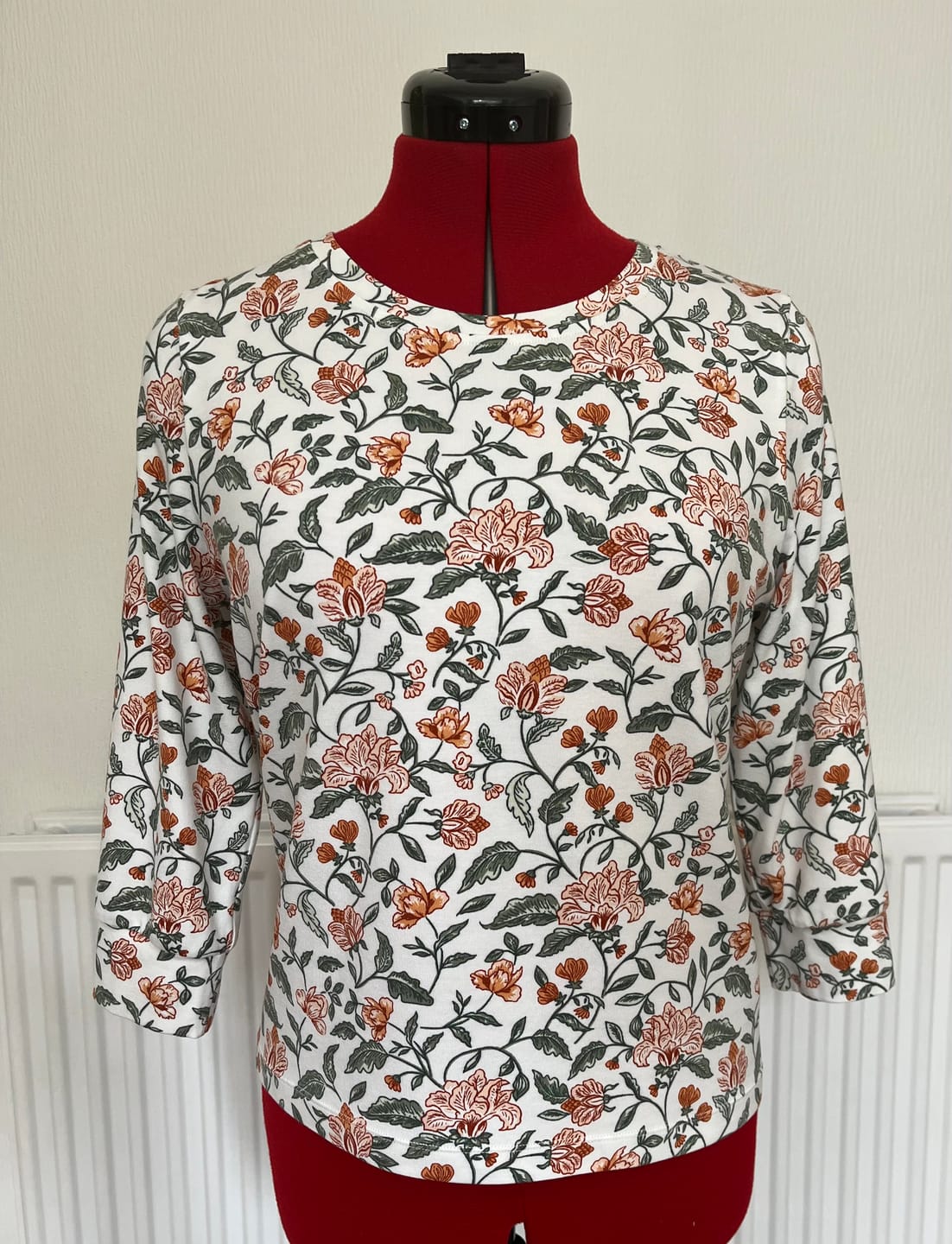 Customer photo review of Floral Bamboo Cotton Jersey Fabric