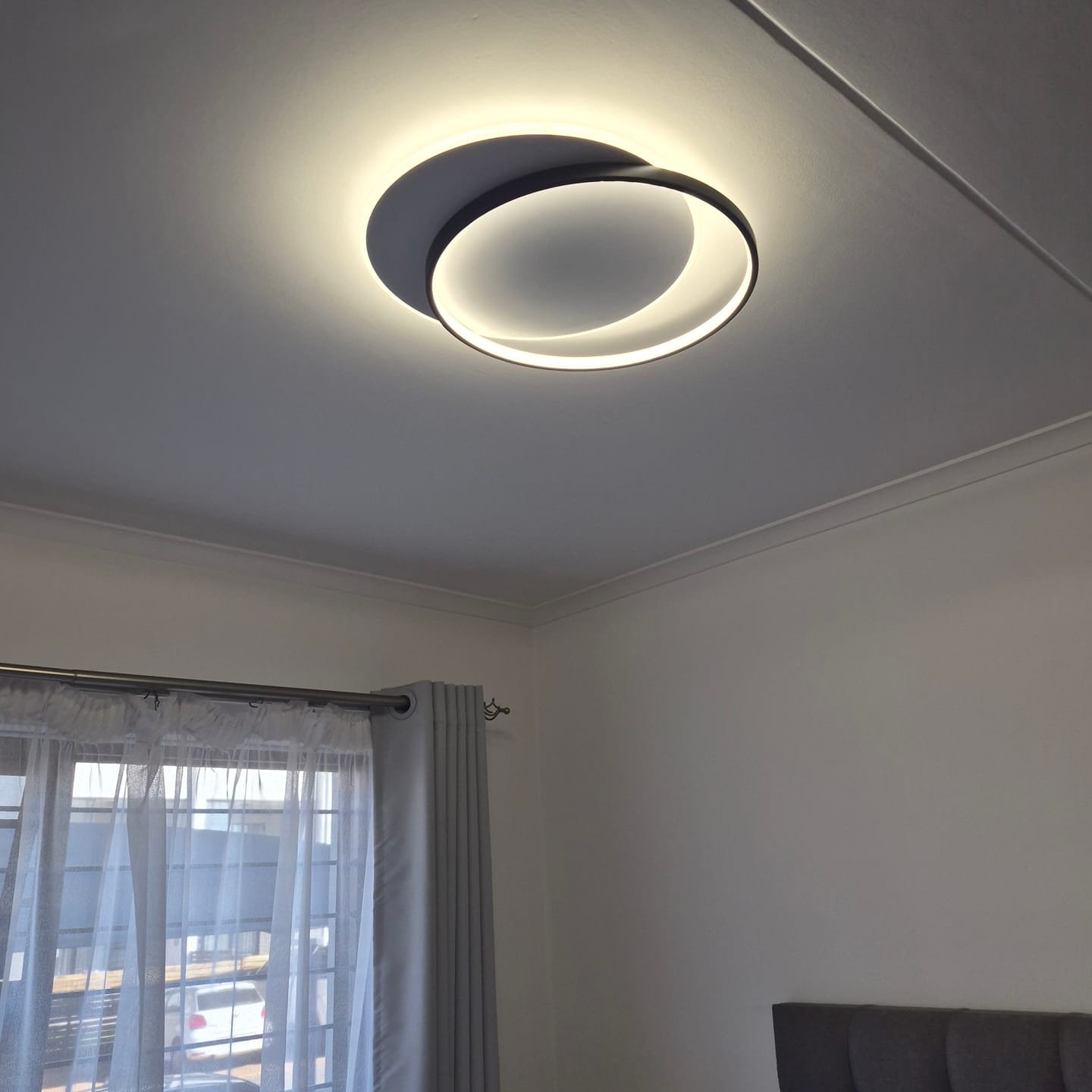 Customer photo review of Matched LED Round Ceiling Fitting - Black & White