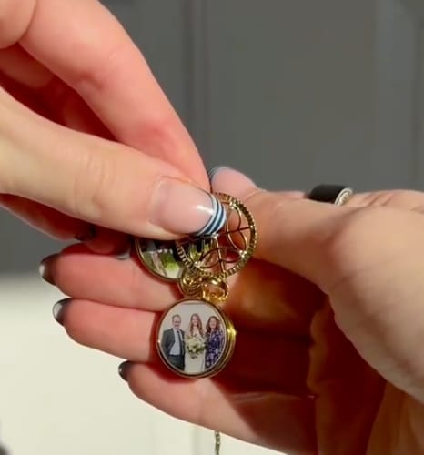 Customer photo review of Custom Multi Photo Locket Necklace