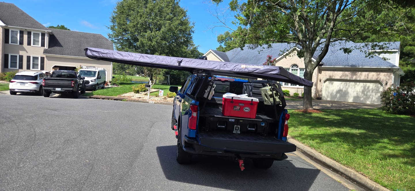 Customer photo review of OPENROAD 270 Free Standing Awning for Camping-Trail Series