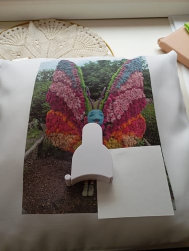Customer photo review of Kussenhoes 39×39 cm – Wit – Voor Sublimatie